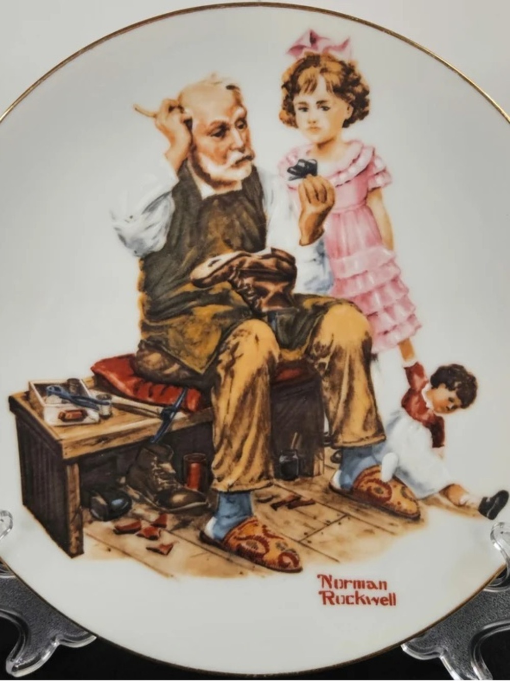 1982 Norman Rockwell Plate Set of 2 from